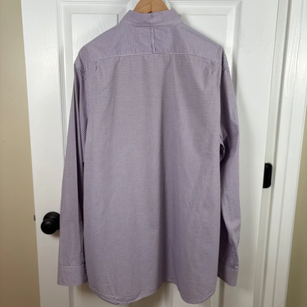 Banana Republic Soft Wash 100% Cotton Button-Up‎ Shirt Mens XL Purple Preppy